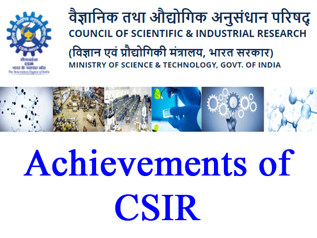 Achievements of CSIR