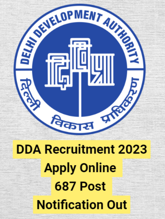 DDA Recruitment 2023 Notification
